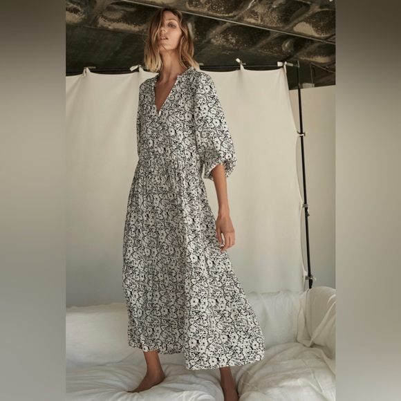 Oversized printed dress zara Clearance